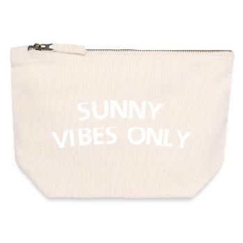 Nur sonnige Vibes - Canvas Reißverschluss-Täschchen (12 x 13 cm) - Naturweiß - Vorne