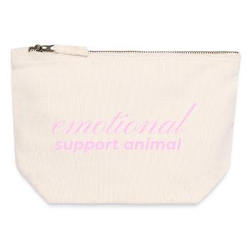 Emotional Support Animal - Canvas Reißverschluss-Täschchen (12 x 13 cm) - Naturweiß - Vorne