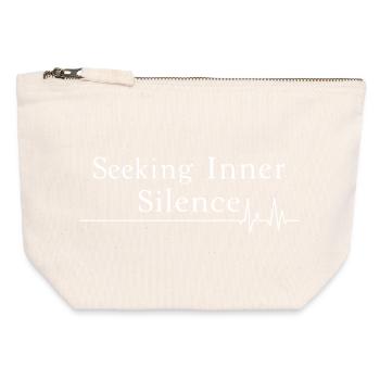Seeking Inner Silence - Canvas Zip Pouch 12 x 13 cm - nature - Front