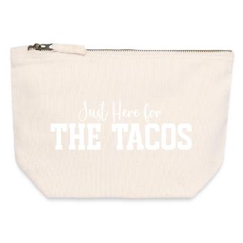 Just Here for The Tacos - Canvas Zip Pouch 12 x 13 cm - nature - Front