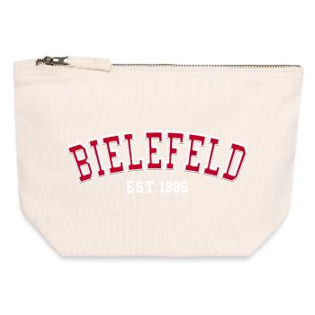 Bielefeld Fondée en 1986 - Pochette zippée en toile 12 x 13 cm - blanc naturel - Devant