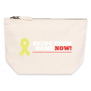 Bring them home NOW! - Canvas Reißverschluss-Täschchen (12 x 13 cm) - Naturweiß - Vorne