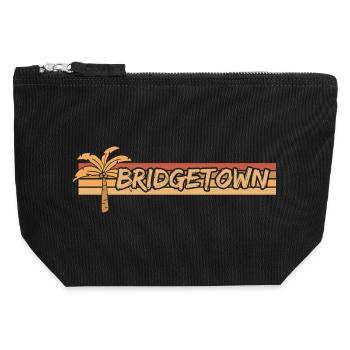 Bridgetown comme jour férié - Pochette zippée en toile 12 x 13 cm - noir - Devant