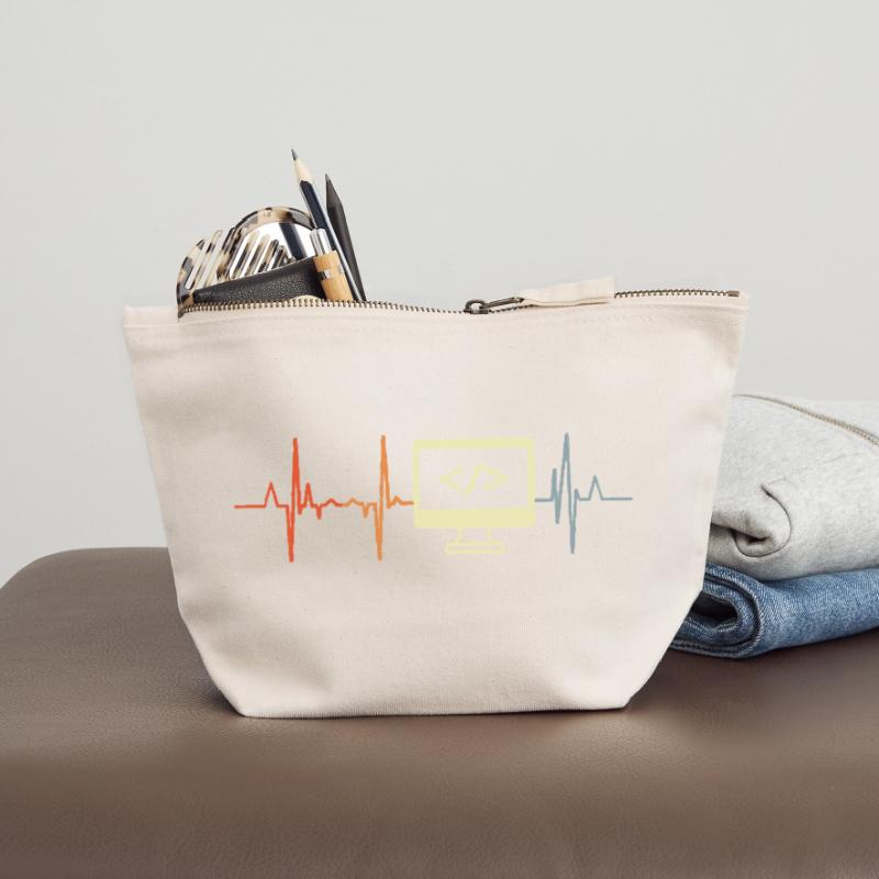 J’adore programmer Pochette zippée en toile 12 x 13 cm