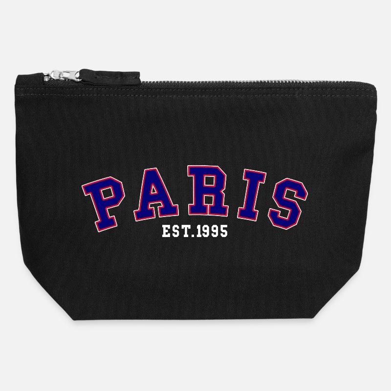 PARIS_EST_1995 - Canvas Reißverschluss-Täschchen (12 x 13 cm) - Schwarz