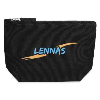Lennas Lennas - Pochette zippée en toile 12 x 13 cm - noir - Devant