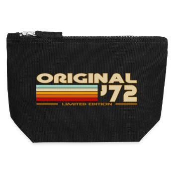 1972 - Canvas Zip Pouch 12 x 13 cm - black - Front