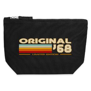 1968 - Canvas Zip Pouch 12 x 13 cm - black - Front