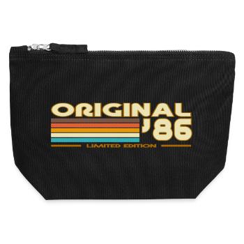 Original 86 Retro Rainbow - Canvas Reißverschluss-Täschchen (12 x 13 cm) - Schwarz - Vorne