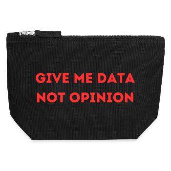 Donnez-moi des données, pas une opinion – Chemise Nerd Data Science - Pochette zippée en toile 12 x 13 cm - noir - Devant