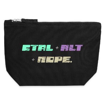 CTRL ALT Nope - Canvas Reißverschluss-Täschchen (12 x 13 cm) - Schwarz - Vorne