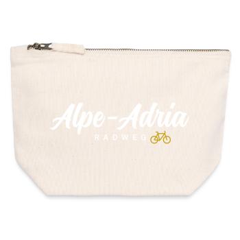 Piste cyclable de l’Alpe Adria - Pochette zippée en toile 12 x 13 cm - blanc naturel - Devant