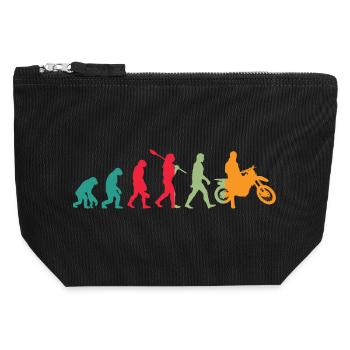 Cross Motorrad Sprung – Evolution - Canvas Reißverschluss-Täschchen (12 x 13 cm) - Schwarz - Vorne