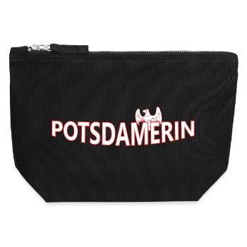 Potsdamer - Pochette zippée en toile 12 x 13 cm - noir - Devant