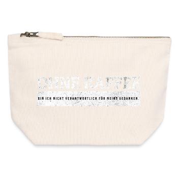 SARCASM - Not responsible without coffee. - Canvas Zip Pouch 12 x 13 cm - nature - Front