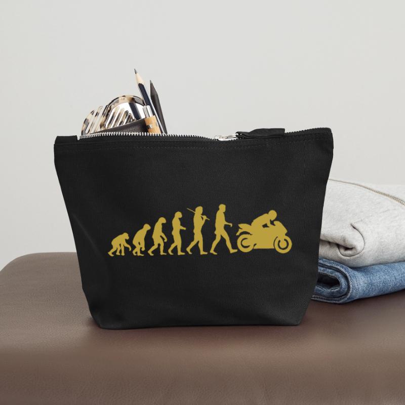 Motorrad-Evolution Canvas Reißverschluss-Täschchen (12 x 13 cm)