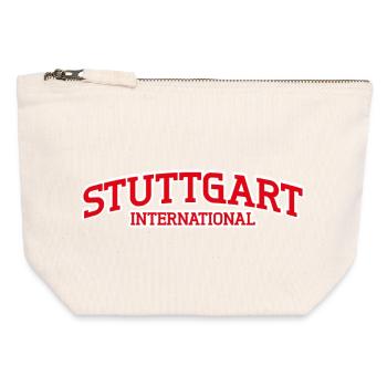 Stuttgart International - Canvas Reißverschluss-Täschchen (12 x 13 cm) - Naturweiß - Vorne
