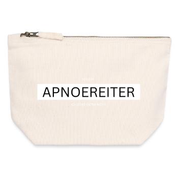 ApnoReiter: Atemloses Statement - Canvas Reißverschluss-Täschchen (12 x 13 cm) - Naturweiß - Vorne