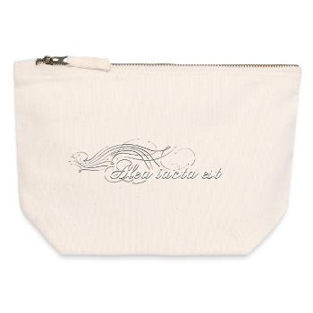 Alea iacta est decorated white - Canvas Zip Pouch 12 x 13 cm - nature - Front