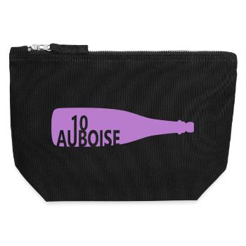Bottle of sparkling wine dawn - Canvas Zip Pouch 12 x 13 cm - black - Front