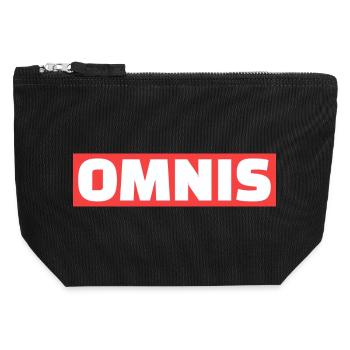 omnis - Canvas Reißverschluss-Täschchen (12 x 13 cm) - Schwarz - Vorne