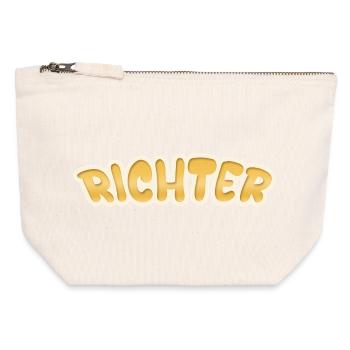 Juge de poste - Pochette zippée en toile 12 x 13 cm - blanc naturel - Devant