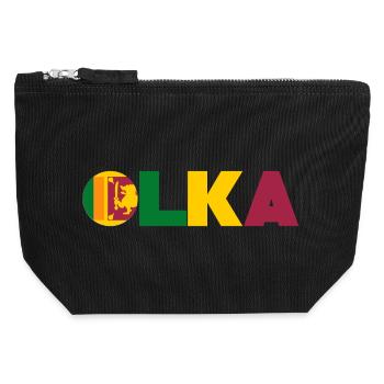Sri Lanka - Canvas Reißverschluss-Täschchen (12 x 13 cm) - Schwarz - Vorne