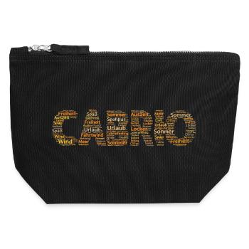 Wortwolke Cabrio Sprüche Sommer Auto  - Canvas Reißverschluss-Täschchen (12 x 13 cm) - Schwarz - Vorne