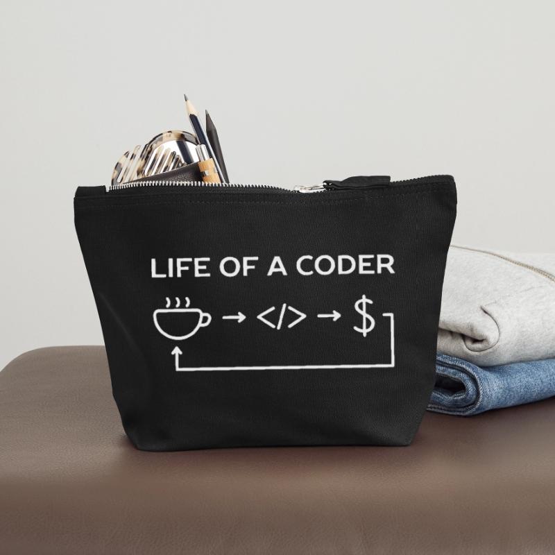 Programmierer-Leben eines Codier-Hemdes Canvas Reißverschluss-Täschchen (12 x 13 cm)