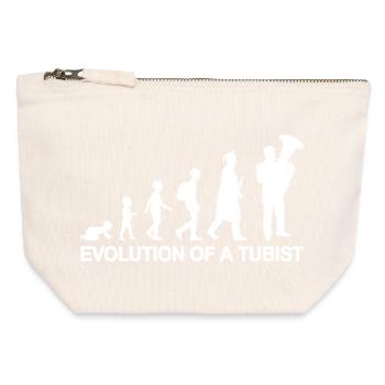 Development from child to tuba player - Canvas Zip Pouch 12 x 13 cm - nature - Front