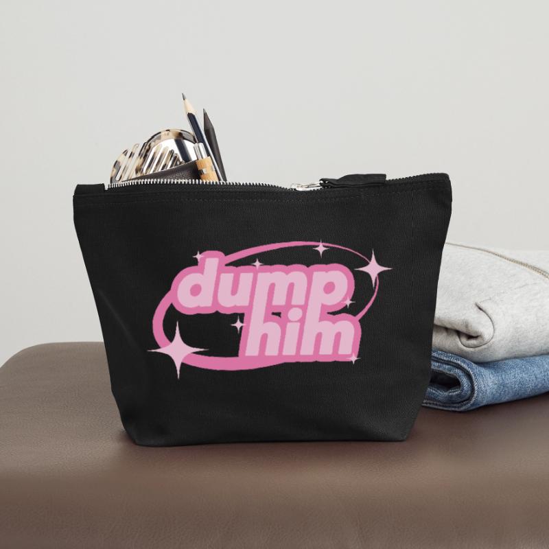 Dump Him – Déclaration girly Y2K Pochette zippée en toile 12 x 13 cm
