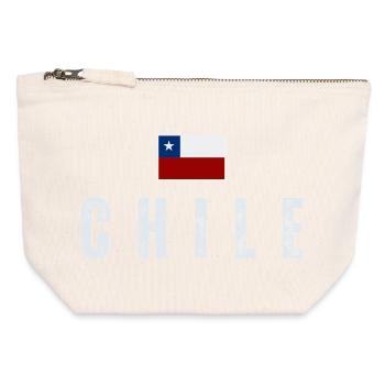 Ich liebe Chile, chilenischen Stolz - Canvas Reißverschluss-Täschchen (12 x 13 cm) - Naturweiß - Vorne