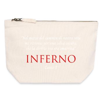 Inferno Canto I Göttliche Komödie Nel mezzo del cammin - Canvas Reißverschluss-Täschchen (12 x 13 cm) - Naturweiß - Vorne