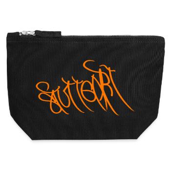 Stuttgart Street Art Souvenir - Canvas Zip Pouch 12 x 13 cm - black - Front
