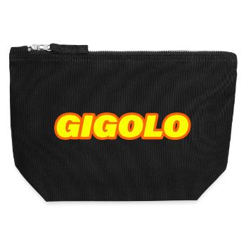 GIGOLO - Canvas Reißverschluss-Täschchen (12 x 13 cm) - Schwarz - Vorne