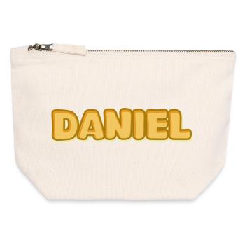 Daniel Daniel - Pochette zippée en toile 12 x 13 cm - blanc naturel - Devant