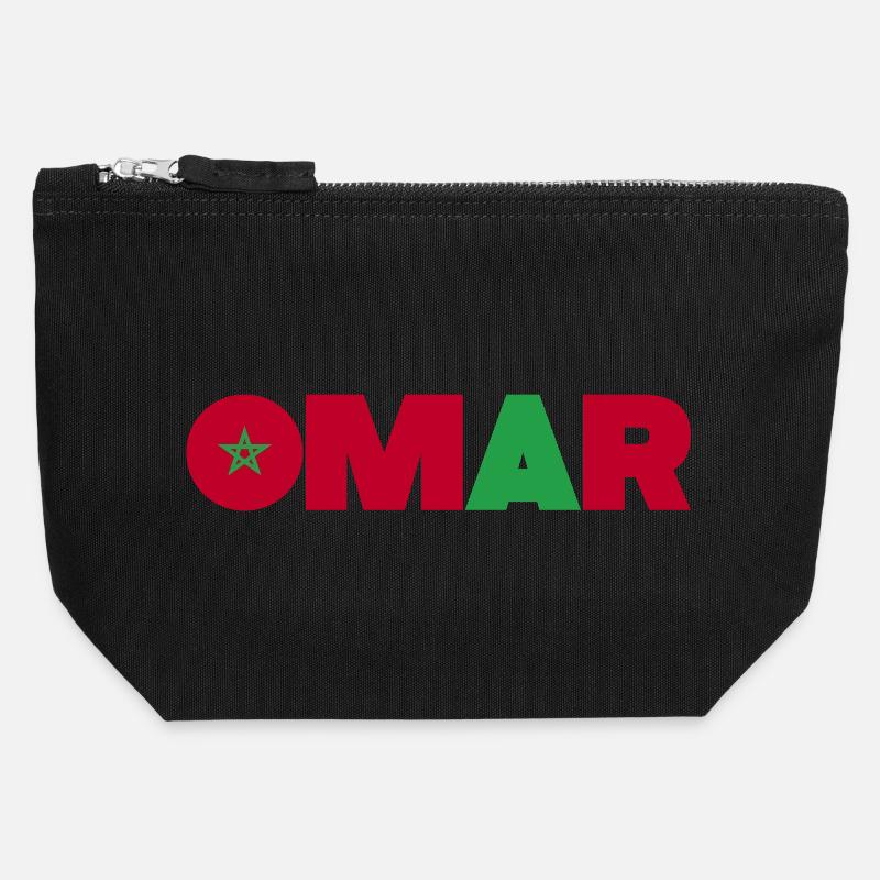 Morocco - Canvas Zip Pouch 12 x 13 cm - black