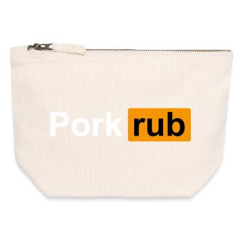 Pork Rub - Funny BBQ Grill & Smoker Barbecue Chef - Canvas Zip Pouch 12 x 13 cm - nature - Front