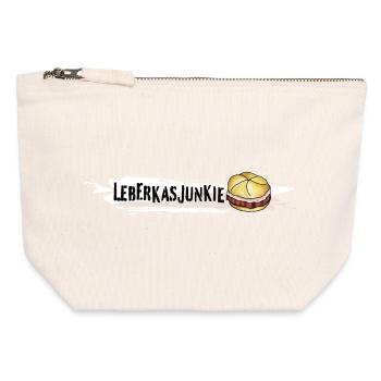 leberkasjunkie leberkäse sprüche fast food - Canvas Reißverschluss-Täschchen (12 x 13 cm) - Naturweiß - Vorne