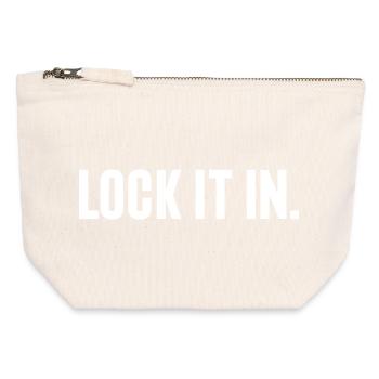 Basketball Game Day Lock It In - Canvas Zip Pouch 12 x 13 cm - nature - Front