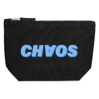 Chaos - Canvas Zip Pouch 12 x 13 cm - black - Front