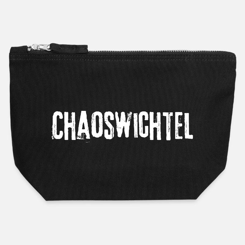 Chaoswichtel - Canvas Reißverschluss-Täschchen (12 x 13 cm) - Schwarz