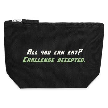 Challange Accepted - Canvas Zip Pouch 12 x 13 cm - black - Front