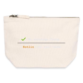 Sweat à capuche et chemise Nerd Kotlin, tasse de fan de codage - Pochette zippée en toile 12 x 13 cm - blanc naturel - Devant