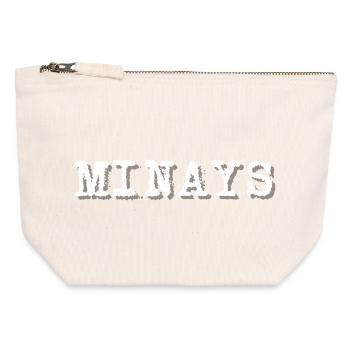 Logo Minays - Pochette zippée en toile 12 x 13 cm - blanc naturel - Devant
