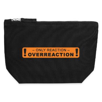 only reaction -> overreaction - Canvas Reißverschluss-Täschchen (12 x 13 cm) - Schwarz - Vorne