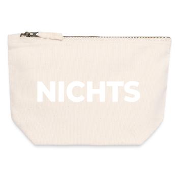 Nothing - just nothing | Nothing at all | Gift - Canvas Zip Pouch 12 x 13 cm - nature - Front