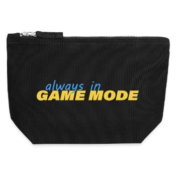 TOUJOURS EN MODE JEU - Pochette zippée en toile 12 x 13 cm - noir - Devant