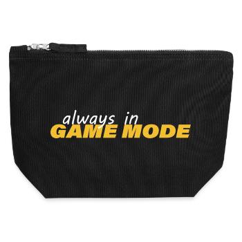 TOUJOURS EN MODE JEU - Pochette zippée en toile 12 x 13 cm - noir - Devant
