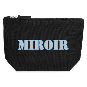 MIRROR - Pochette zippée en toile 12 x 13 cm - noir - Devant